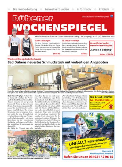Dübener Wochenspiegel | Nr. 17 | 10. September 2025