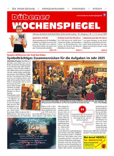 Dübener Wochenspiegel | Nr. 1 | 15. Januar 2025