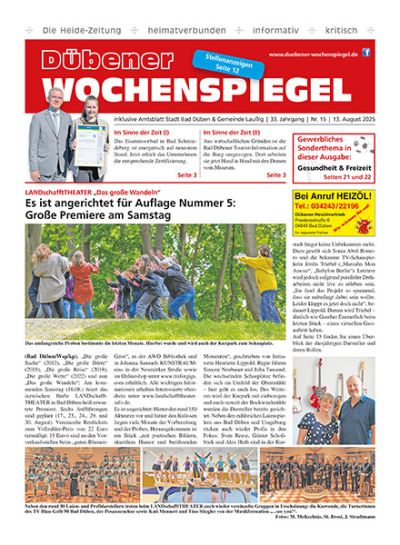 Dübener Wochenspiegel | Nr. 15 | 13. August 2025