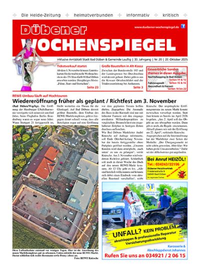 Dübener Wochenspiegel | Nr. 20 | 20. Oktober 2025