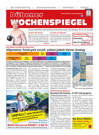 Dübener Wochenspiegel | Nr. 14 | 22. Juli 2026