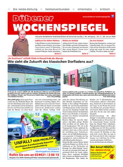 Dübener Wochenspiegel | Nr. 2 | 28. Januar 2026