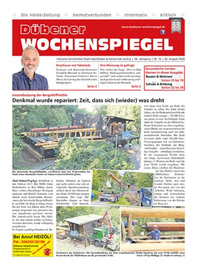 Dübener Wochenspiegel | Nr. 16 | 26. August 2026
