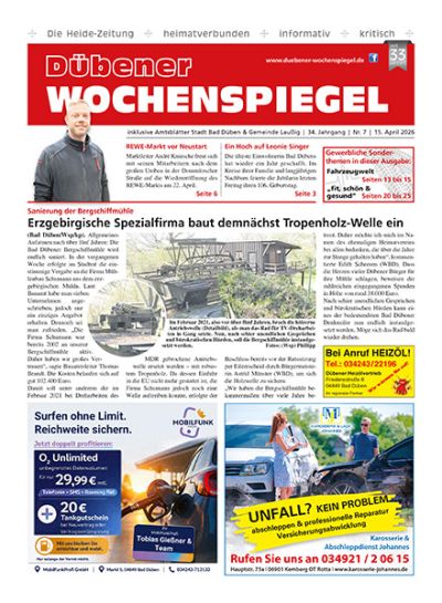 Dübener Wochenspiegel | Nr. 7 | 15. April 2026
