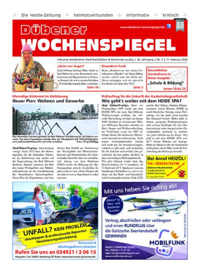 Dübener Wochenspiegel | Nr. 3 | 11. Februar 2026